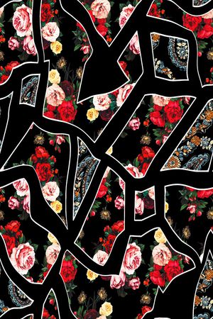 复古印花华亿平台图片