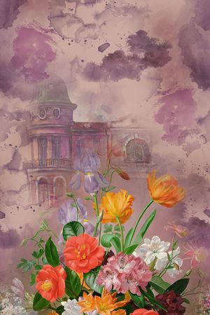 复古印花华亿平台图片