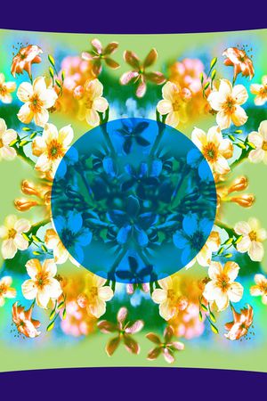 彩底花卉印花华亿平台图片