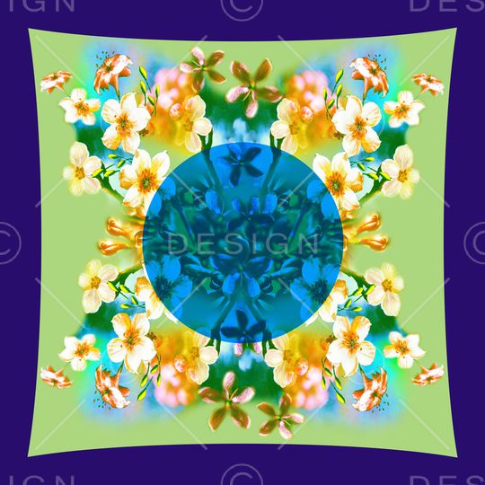 彩底花卉印花华亿平台图片