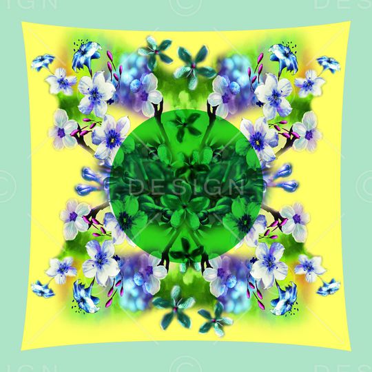 彩底花卉印花华亿平台图片