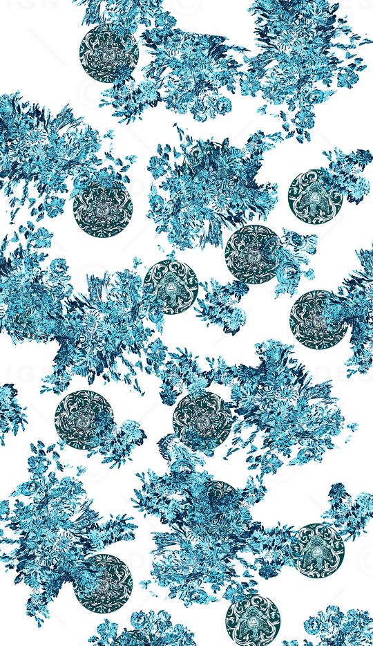 青花瓷印花华亿平台图片