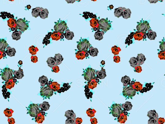 花卉印花华亿平台图片