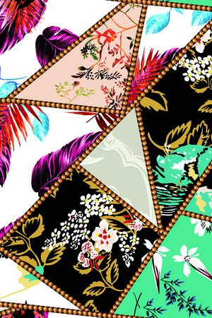 复古印花华亿平台图片