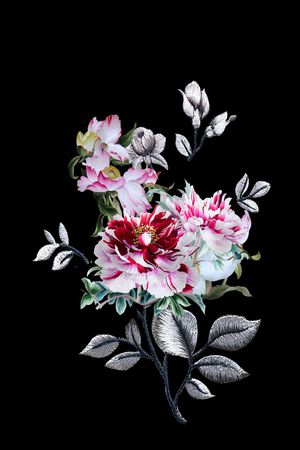 牡丹印花华亿平台图片