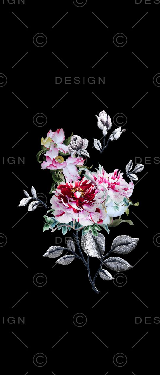 牡丹印花华亿平台图片