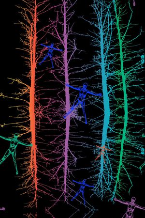 黑底花卉印花华亿平台图片