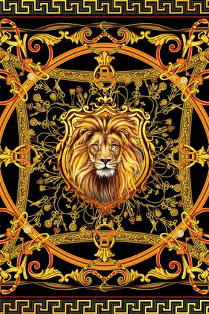 丝巾定位花印花华亿平台图片