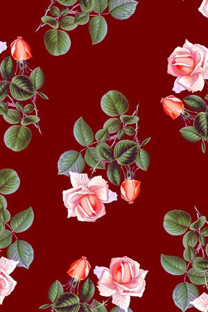 玫瑰花印花华亿平台图片