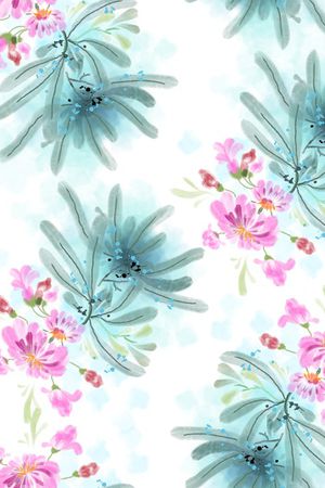 柔和花卉印花华亿平台图片