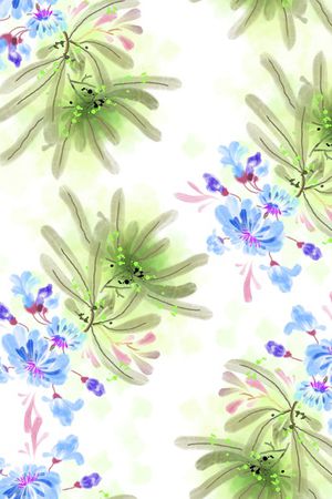 柔和花卉印花华亿平台图片