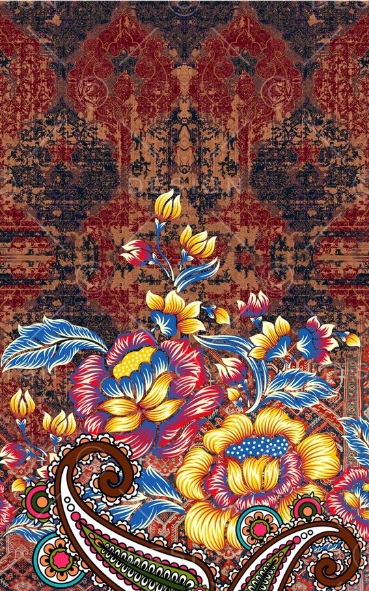 复古印花华亿平台图片