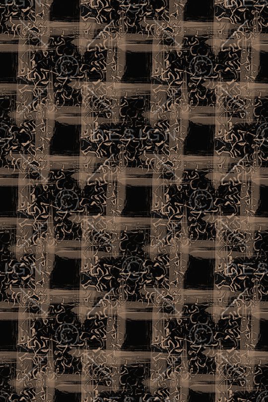 格子混搭印花华亿平台图片