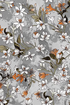 抽象花卉印花华亿平台图片