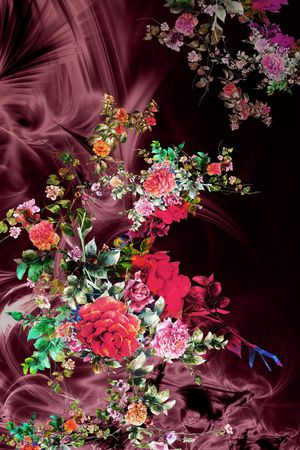 花卉印花华亿平台图片