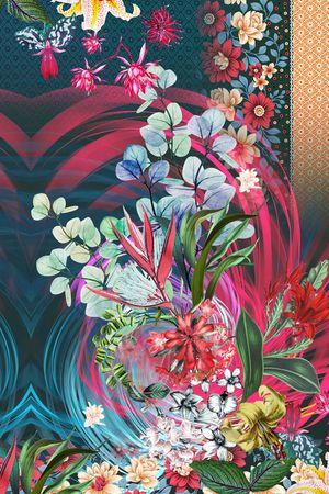 花卉印花华亿平台图片