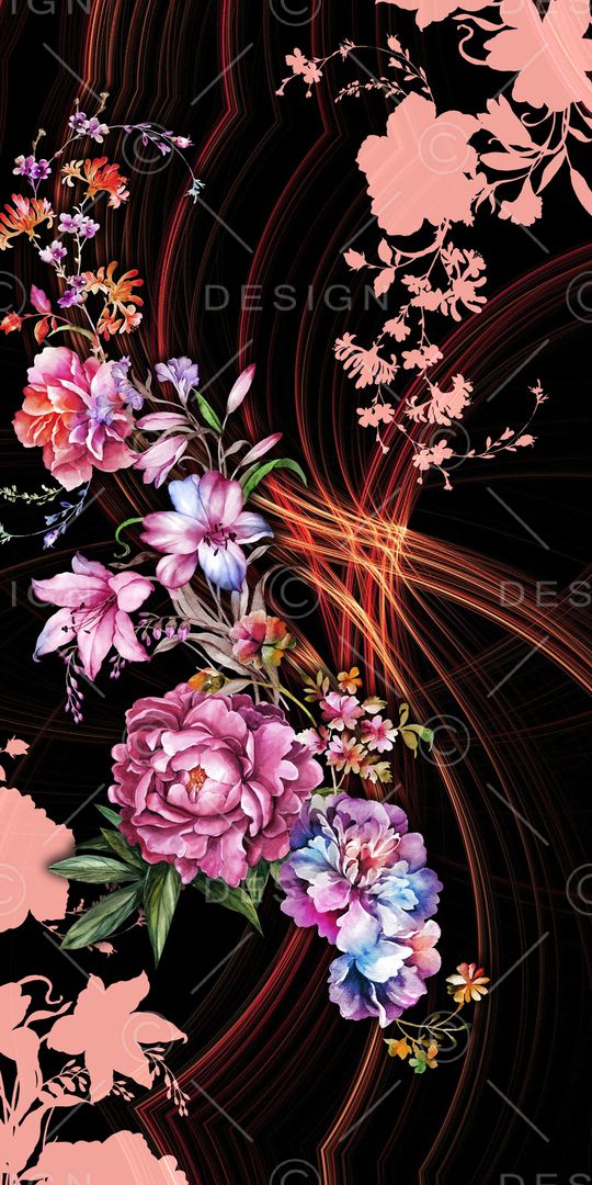 花卉印花华亿平台图片