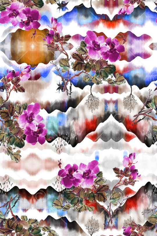 复古印花华亿平台图片