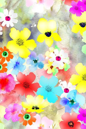 花卉印花华亿平台图片