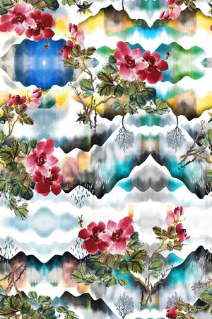 复古印花华亿平台图片