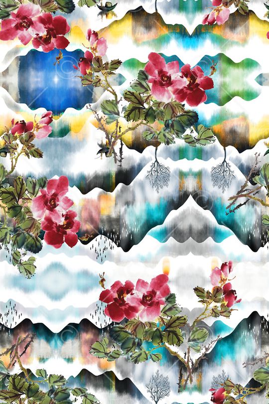 复古印花华亿平台图片