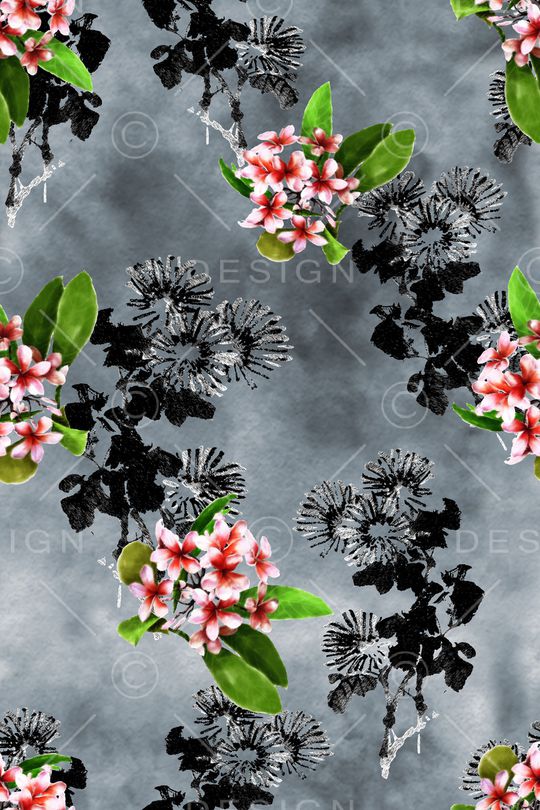 花卉印花华亿平台图片