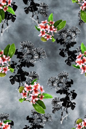 花卉印花华亿平台图片