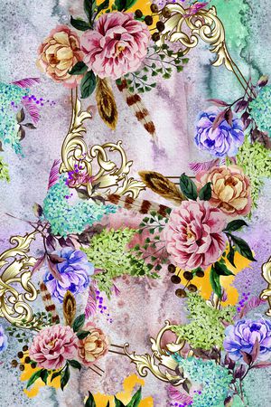 复古印花华亿平台图片