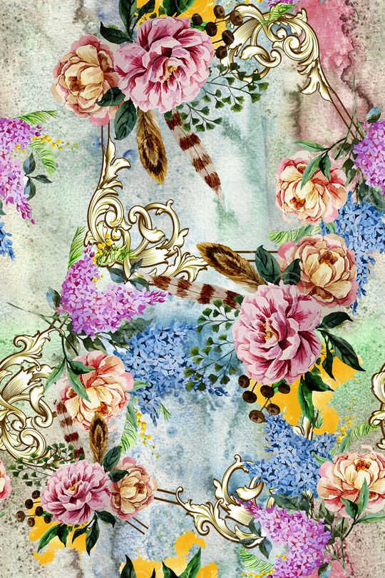 复古印花华亿平台图片