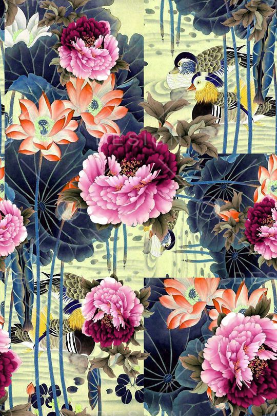 中国风印花华亿平台图片