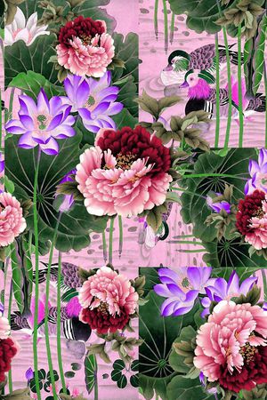 中国风印花华亿平台图片