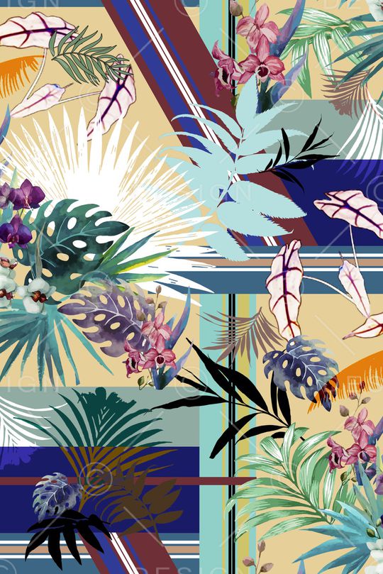 热带华亿平台印花华亿平台图片