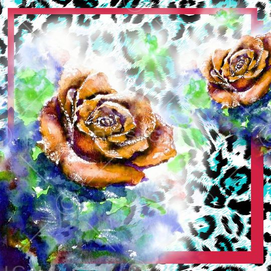 玫瑰花印花华亿平台图片