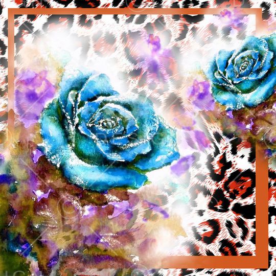 玫瑰花印花华亿平台图片