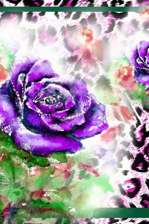 玫瑰花印花华亿平台图片