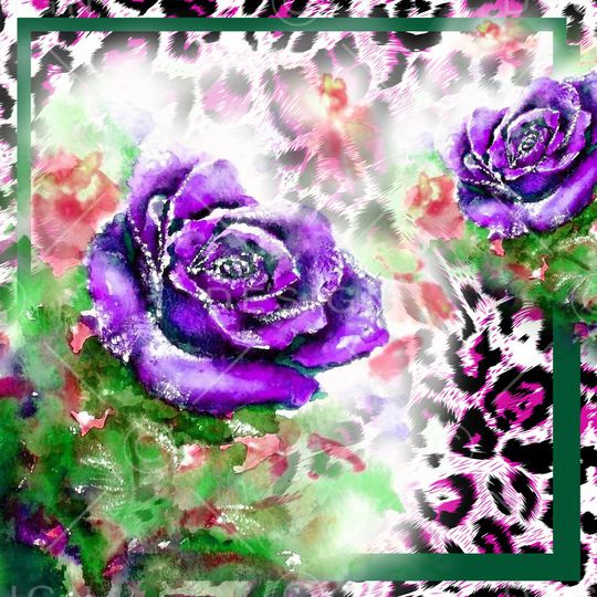 玫瑰花印花华亿平台图片