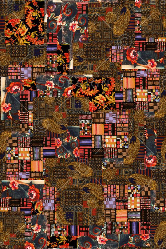 复古印花华亿平台图片