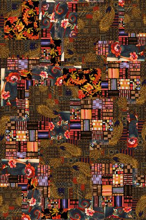 复古印花华亿平台图片