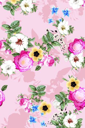 玫瑰花印花华亿平台图片