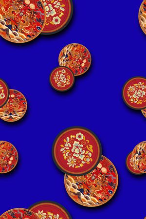 几何印花华亿平台图片