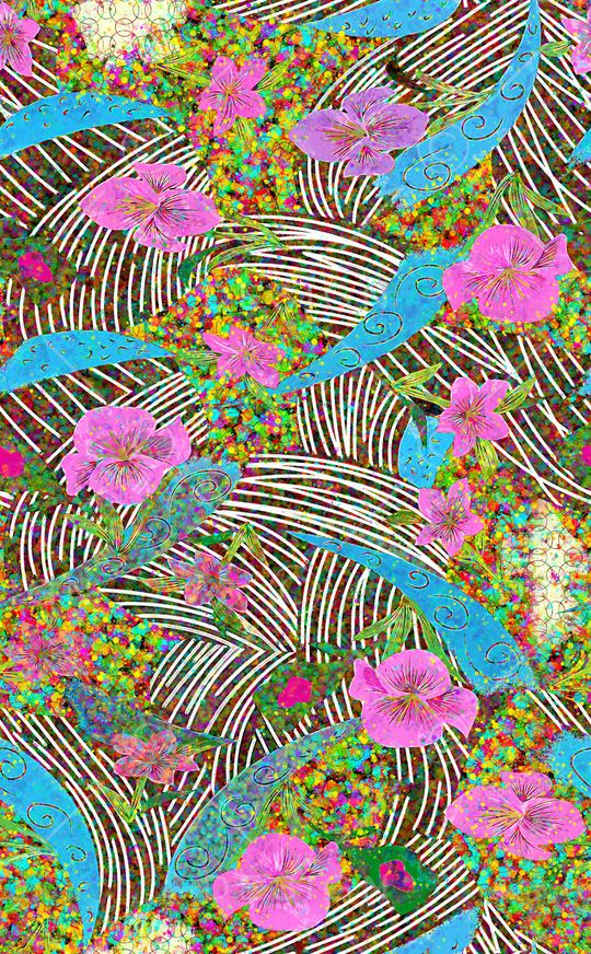 花卉印花华亿平台图片