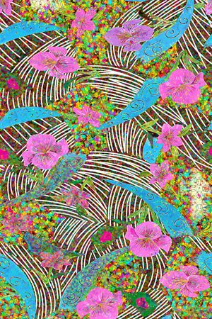 花卉印花华亿平台图片