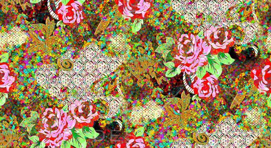 花卉印花华亿平台图片