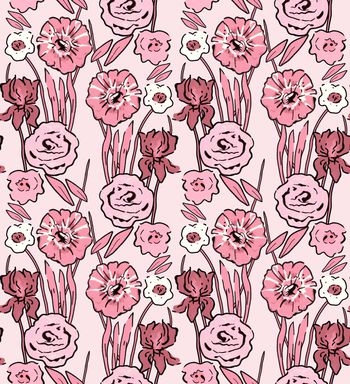 玫瑰花印花华亿平台图片