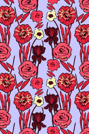 玫瑰花印花华亿平台图片