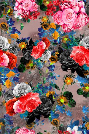 连衣裙印花华亿平台图片