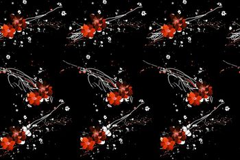 玫瑰花印花华亿平台图片