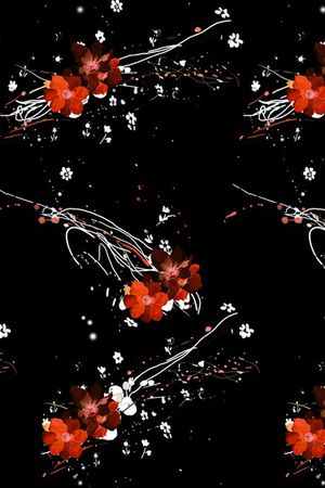 玫瑰花印花华亿平台图片