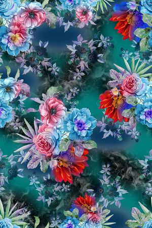 连衣裙印花华亿平台图片