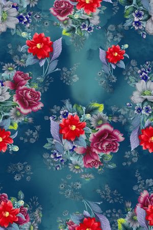 连衣裙印花华亿平台图片